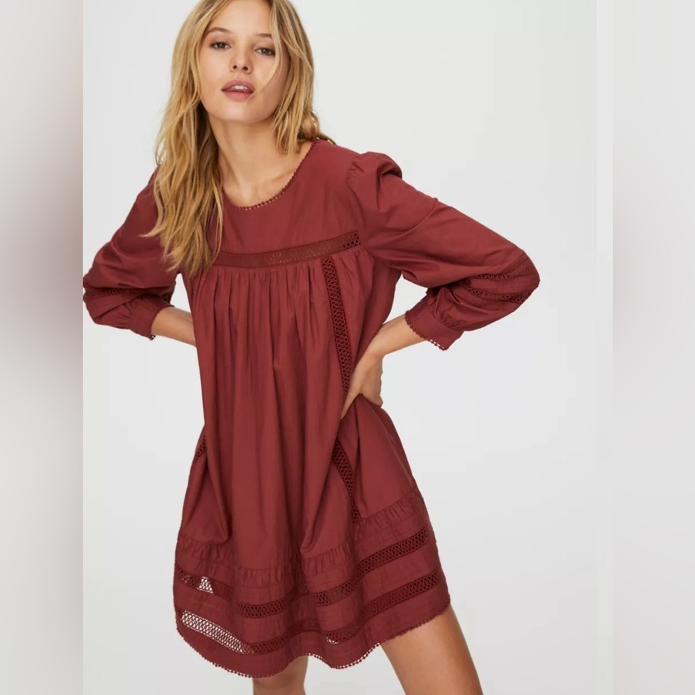 ARITZIA Sunday Best Carmela Dress in Burnt Clay